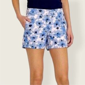 J. Crew Blue and light pink Floral Patterned Shorts